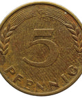 1950 5 Pfennig Germany - Federal Republic Coin Karlsruhe Mint