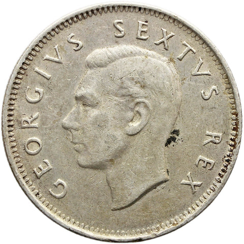 1950 Shilling South Africa Coin George VI Silver