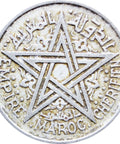 1951 (1370) Morocco 2 Francs Mohamed V Coin