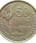 1951 50 Francs France Coin