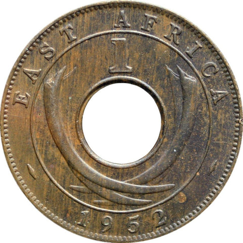 1952 One Cent East Africa George VI Coin