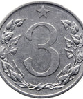 1953 3 Haleru Czechoslovakia Coin