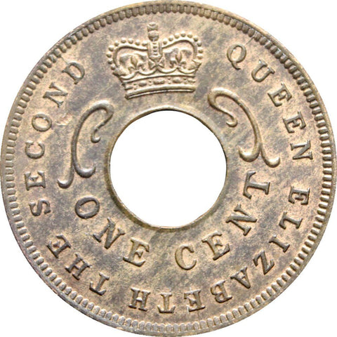 1954 One Cent East Africa Elizabeth II Coin