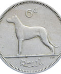1958 Ireland 6 Pingin / 1 Reul Coin