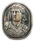 1960’s Vintage Retro Augustus Emperor of the Roman Empire Head Cameo Style Brooch Ceramic Jewellery