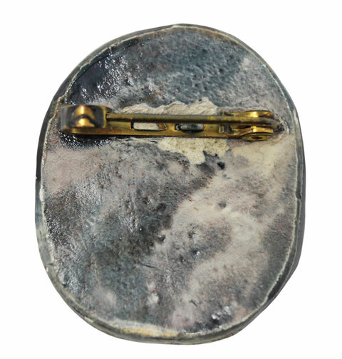 1960’s Vintage Retro Augustus Emperor of the Roman Empire Head Cameo Style Brooch Ceramic Jewellery