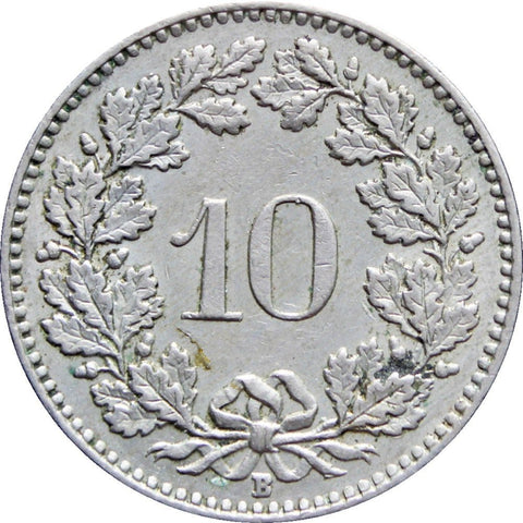 1962 10 Rappen Coin Switzerland Coins Europe Numismatic Old Money Collectible