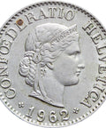 1962 10 Rappen Coin Switzerland Coins Europe Numismatic Old Money Collectible