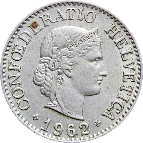 1962 10 Rappen Coin Switzerland Coins Europe Numismatic Old Money Collectible