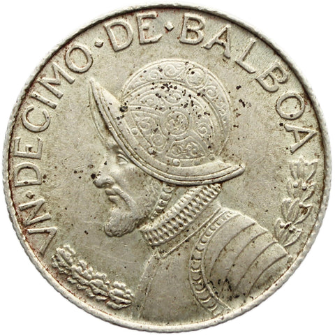 1962 1/10 Balboa Panama Silver Coin Vasco Núñez de Balboa