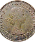 1962 Half Penny Elizabeth II Coin 1st portrait