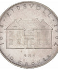 1964 10 Kroner Norway Coin Olav V Silver Constitution Sesquicentennial