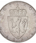 1964 10 Kroner Norway Coin Olav V Silver Constitution Sesquicentennial