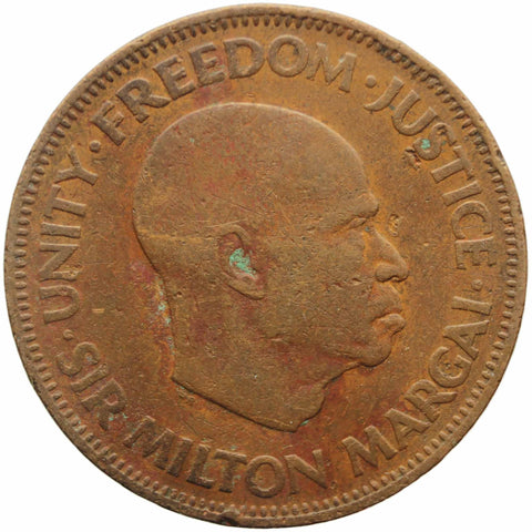 1964 One Cent Sierra Leone Coin Sir Milton Margai