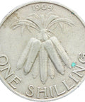 1964 One Shilling Malawi Coin Hastings Kamuzu Banda