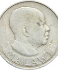 1964 One Shilling Malawi Coin Hastings Kamuzu Banda