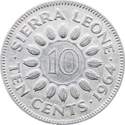 1964 Sierra Leone 10 Cents Coin
