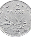 1965 Half Franc France Coin