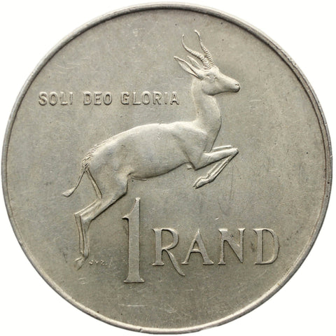 1966 1 Rand South Africa Coin Silver Afrikaans Legend