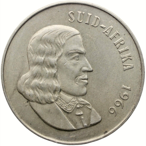 1966 1 Rand South Africa Coin Silver Afrikaans Legend