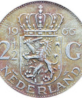 1966 2 and half Gulden Netherlands Juliana Silver Coin