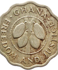 1967 2 and Half Pesewas Ghana Coin Africa Coins Cacao Fruits