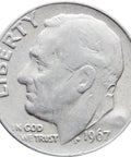 1967 One Dime Roosevelt United States Coin