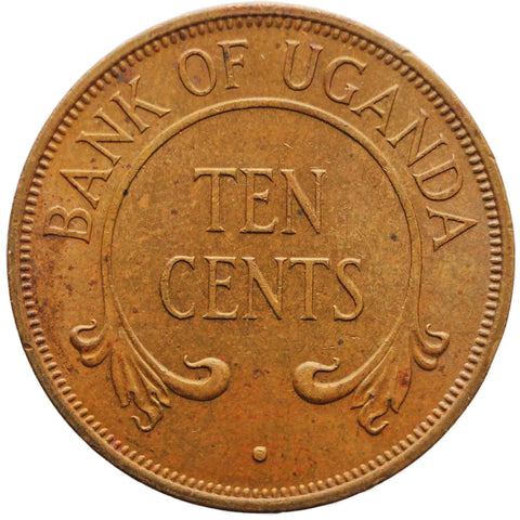 1968 10 Cents Uganda Coin