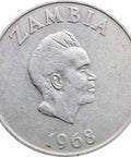 1968 10 Ngwee Zambia Coin
