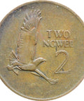 1968 2 Ngwee Zambia Coin President Kenneth Kaunda