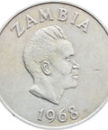 1968 20 Ngwee Zambia Coin