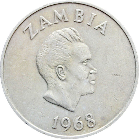 1968 20 Ngwee Zambia Coin