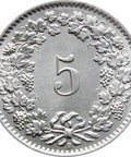 1969 5 Rappen Switzerland Coin
