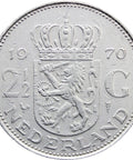 1970 2 1/2 Gulden Netherlands Juliana Coin
