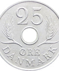 1970 25 Øre Denmark Frederik IX Coin
