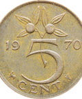 1970 5 Cent Netherlands Juliana Coin