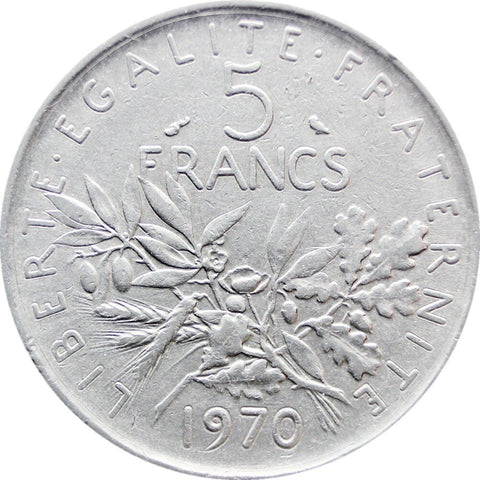1970 France 5 Francs Coin