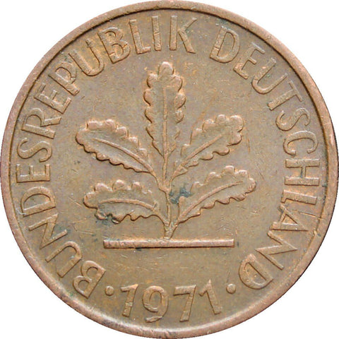 1971 1 Pfennig Germany - Federal Republic Coin