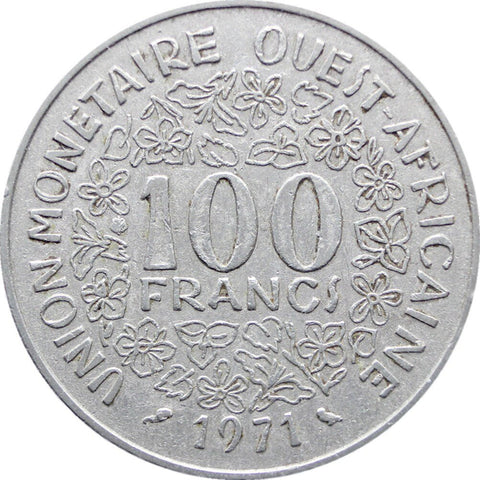 1971 Western Africa 100 Francs Coin