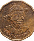 1975 One Cents Swaziland King Sobhuza II Coin