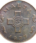 1977 One Cent Malta Coin