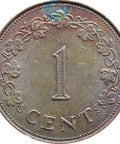 1977 One Cent Malta Coin