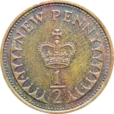 1978 Half New Penny Elizabeth II Coin