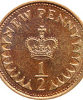 1980 Half New Penny Elizabeth II Coin