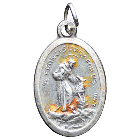 1980' Vintage St Anthony and St Francis Religious Medallion