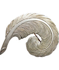 1980’s Vintage Solid Silver Brooch Feather