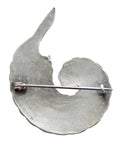 1980’s Vintage Solid Silver Brooch Feather