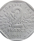 1981 2 Francs France Coin