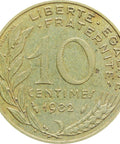 1982 10 Centimes France Coin Marianne