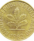 1982 10 Pfennig Germany - Federal Republic Coin Karlsruhe Mint